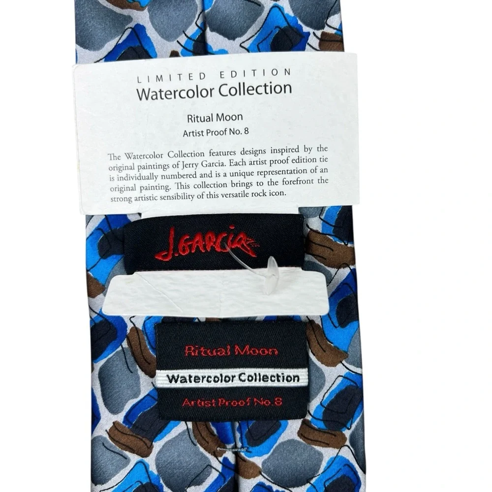 J. Jerry Garcia Tie Ritual Moon Watercolor Collection Artist Proof No 8 Silk NWT